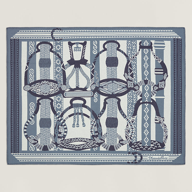 【おしゃれ】HERMES Cerchietto Gilda “Fantaisie d’Etriers” fantaisie-d-etriers-blanket--